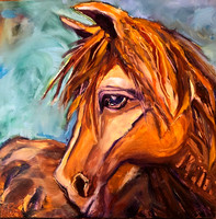Whiskey Jack 8x8 Oil on gesso board