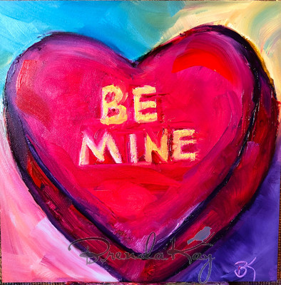 Be Mine 6x6 Oil on gesso board