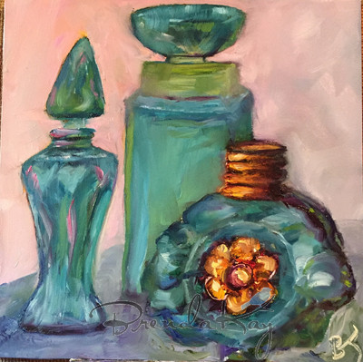 My 3 Scents 6x6 Oil on gesso board