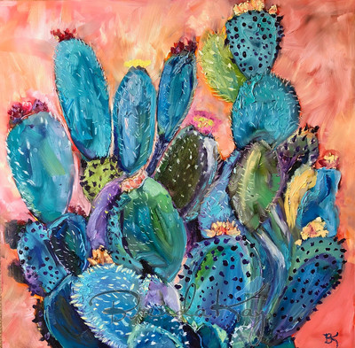 Abundant Desert  I                              12x12 Oil on gesso board