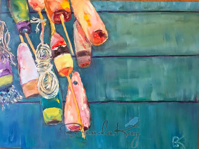 Summertime in Bar Harbor I 9x12 gesso Oil on gesso board