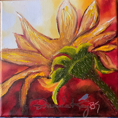 Rise Up 8x8 Oil on Canvas online class with Liz Pike