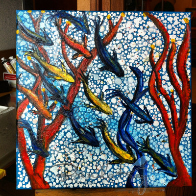 Whoosh 12x12 Acrylic on  Canvas