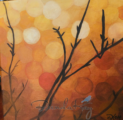 Bokeh 12x12 Acrylic on  Canvas