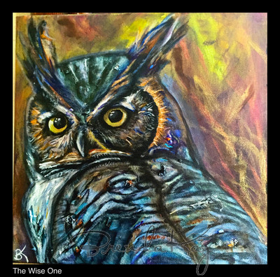 The Wise One 12x12 Acrylic on Canvas Original SOLD