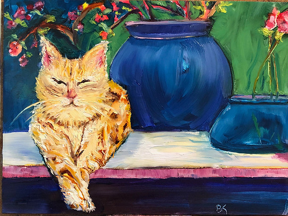 Ode To Bubby 9x12 Oil on gesso board
