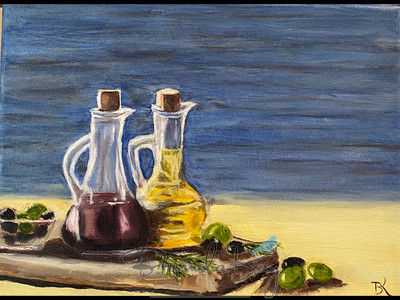 Balsamic & Olive Oil 8x10Acrylic on Canvas